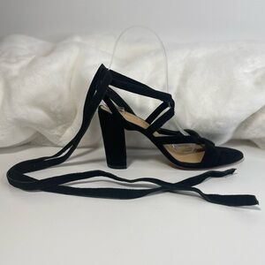 Antonio Melani Guilia Suede Ankle-Wrap Sandal Womens 8M